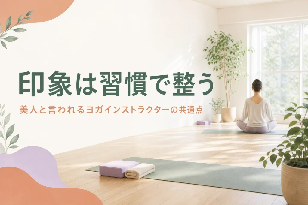美人と言われるヨガインストラクターに共通する姿勢・表情・所作の習慣を紹介する記事のアイキャッチ