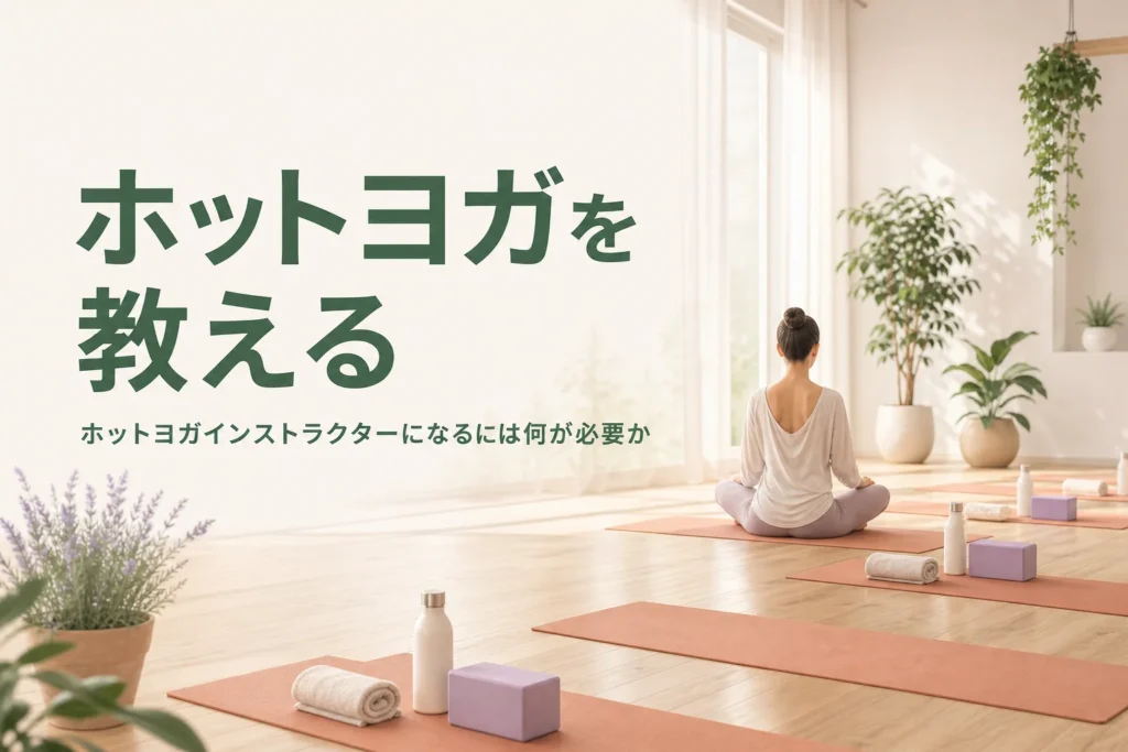 ホットヨガインストラクターになるために必要なことを解説する記事のアイキャッチ