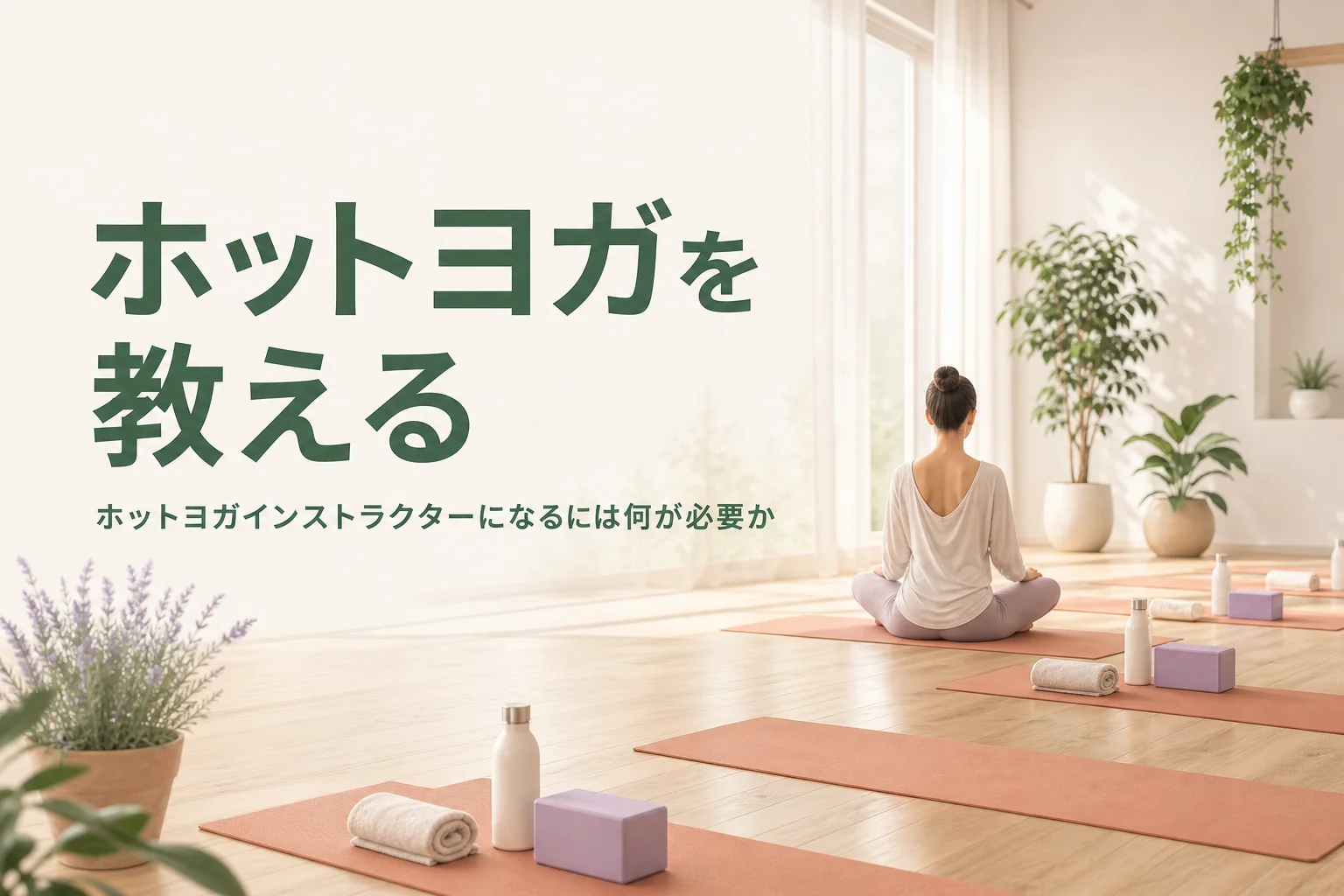 ホットヨガインストラクターになるために必要なことを解説する記事のアイキャッチ