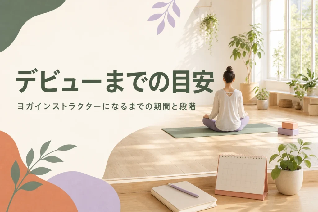 ヨガインストラクターになるまでの期間を紹介する記事のアイキャッチ