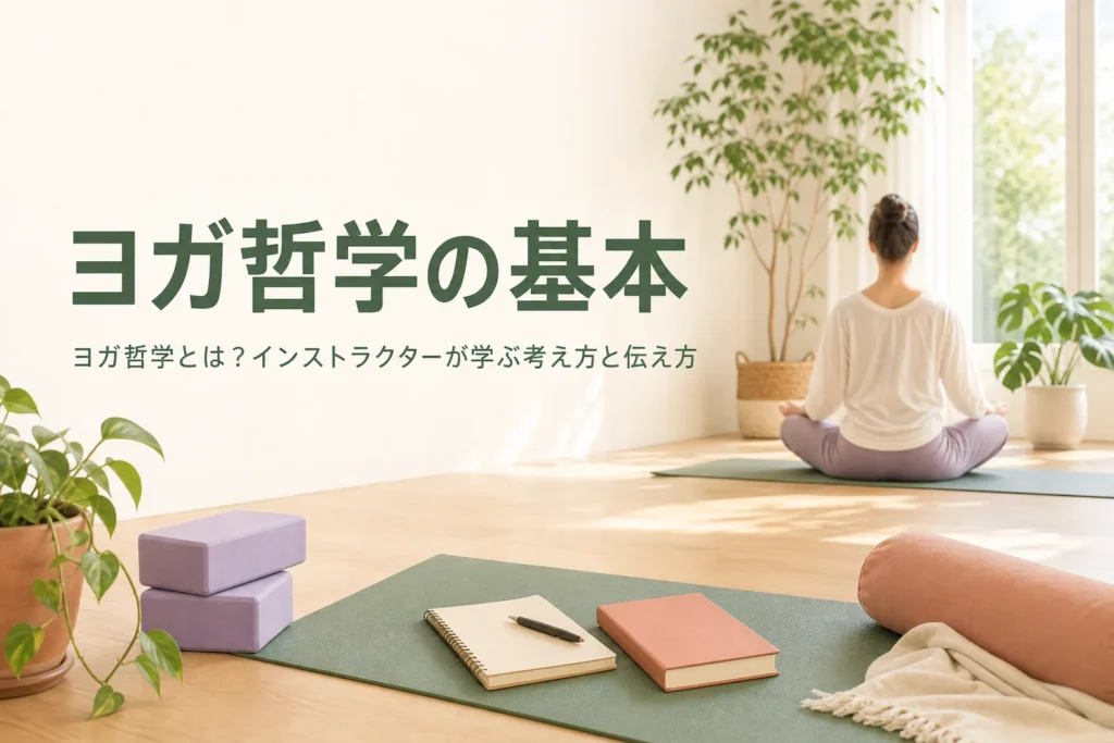 ヨガ哲学の基本とインストラクターの伝え方を解説する記事のアイキャッチ